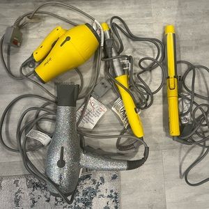 Brand new Drybar tools. Wrap party, bender, buttercup dryer, travel buttercup